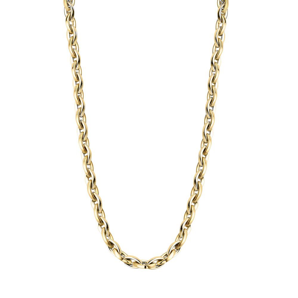 14K goldene Kette für Damen mit zeitlosem Design und geschlossenen Gliedern
