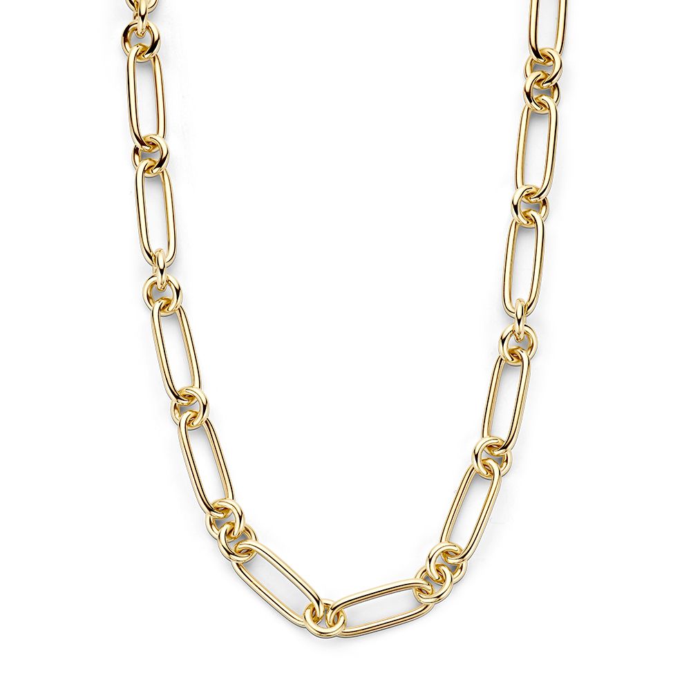 14K Gelbgoldenes Collier mit groben Gliedern für Damen