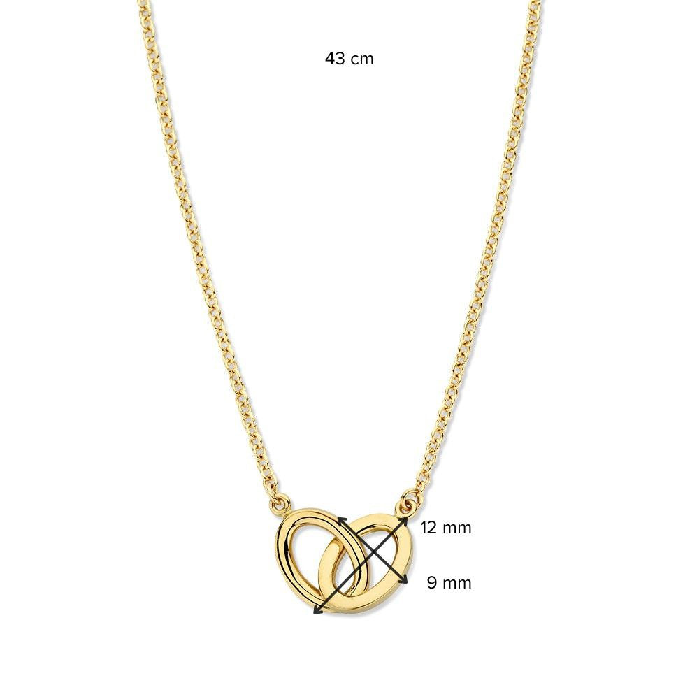 Gelbgold Collier mit verbundenen Gliedern – 14 Karat Luxus für Damen