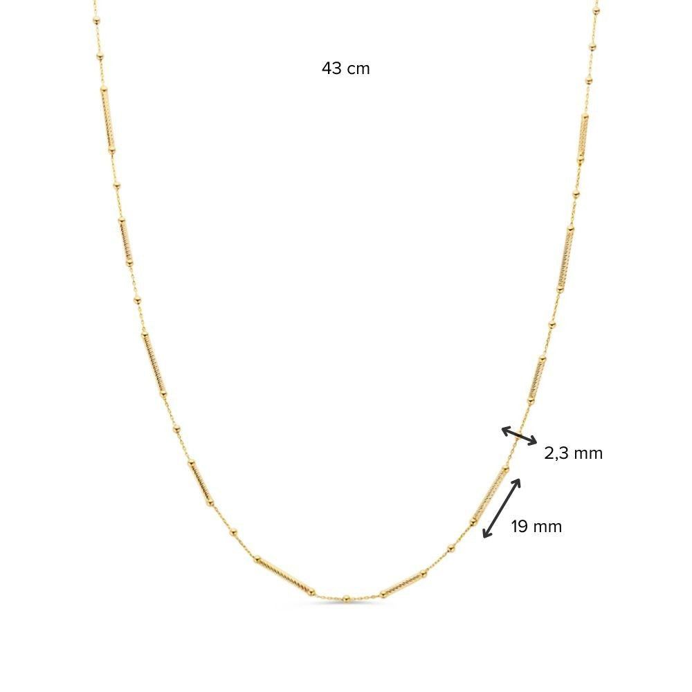 14K Gelbgold Collier – Subtiles und elegantes Schmuckstück für Damen