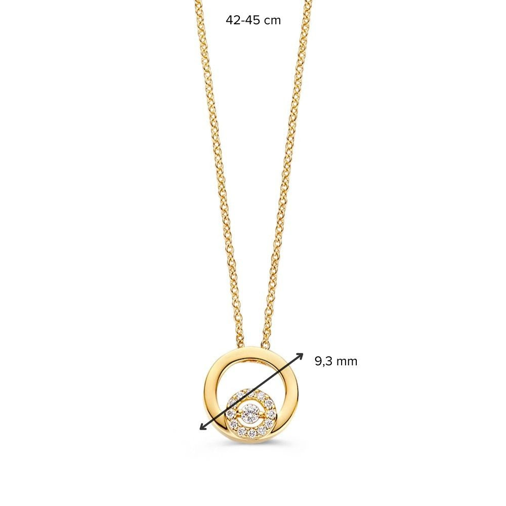 Gelbgold Collier mit Diamanten – 14 Karat Zeitlose Eleganz