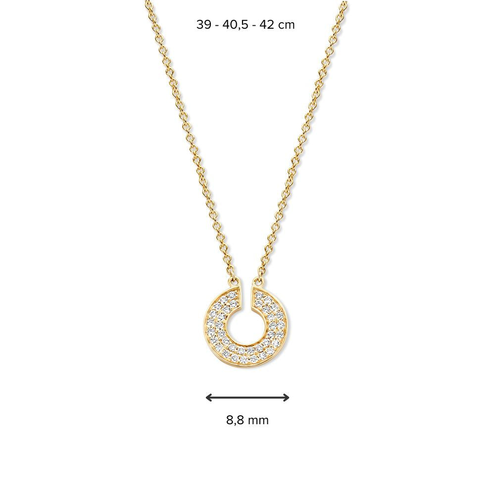 Gelbgold Collier mit Diamant – 14 Karat Zeitloser Luxus