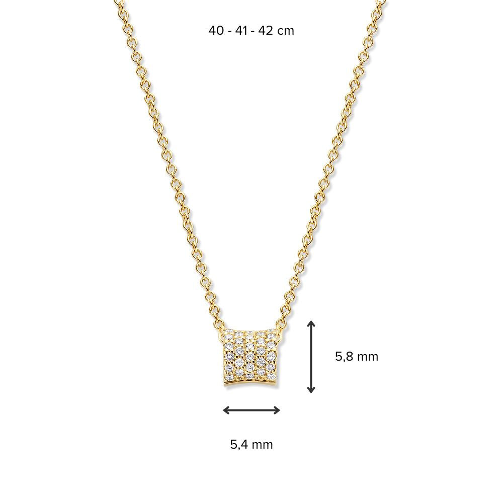 Gelbgold Collier mit Diamant – 14 Karat raffinierter Luxus