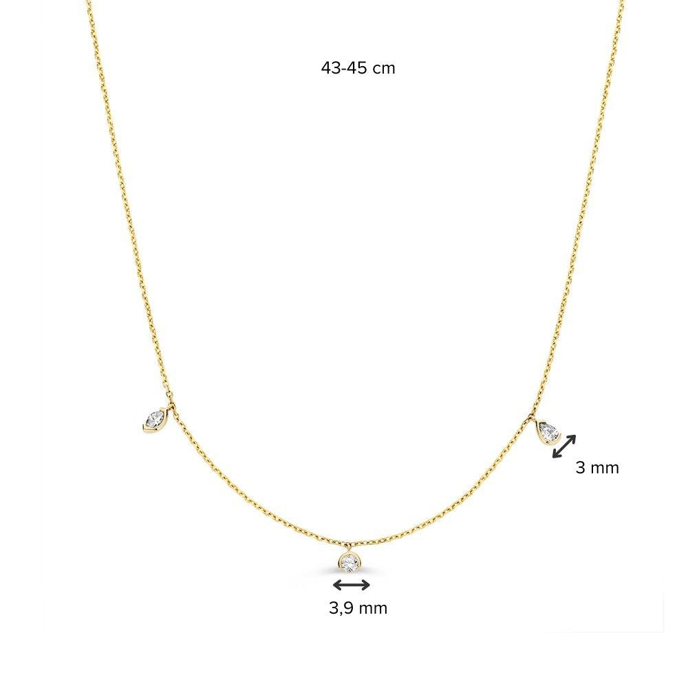 Halskette Gelbgold Brillant 0,24 kt.
