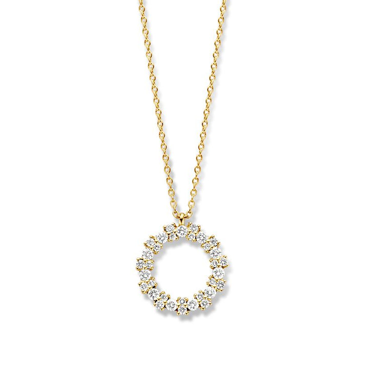 Geelgouden Collier met Diamanten Hanger – 14 Karaat Goud & 0,28 crt Briljanten