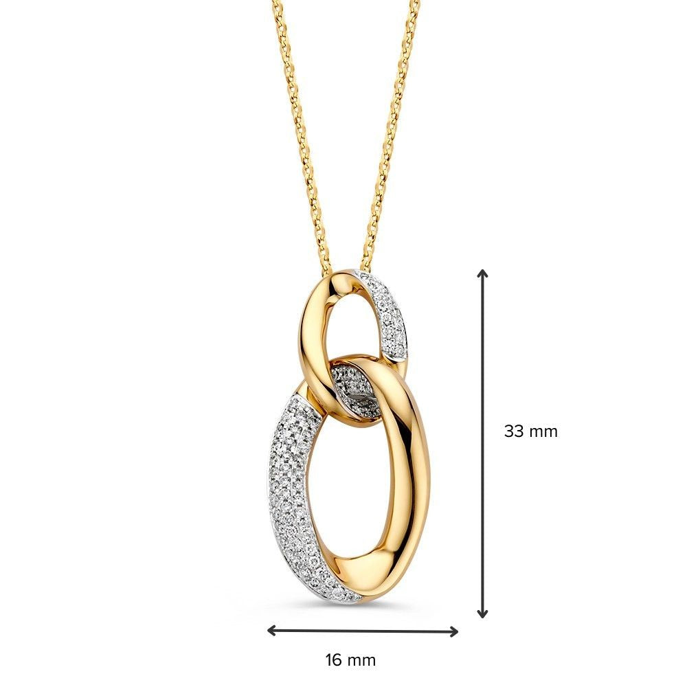 Luxuriöser Gelbgold-Anhänger mit Diamanten und Eleganter Halskette – Zeitlose Eleganz