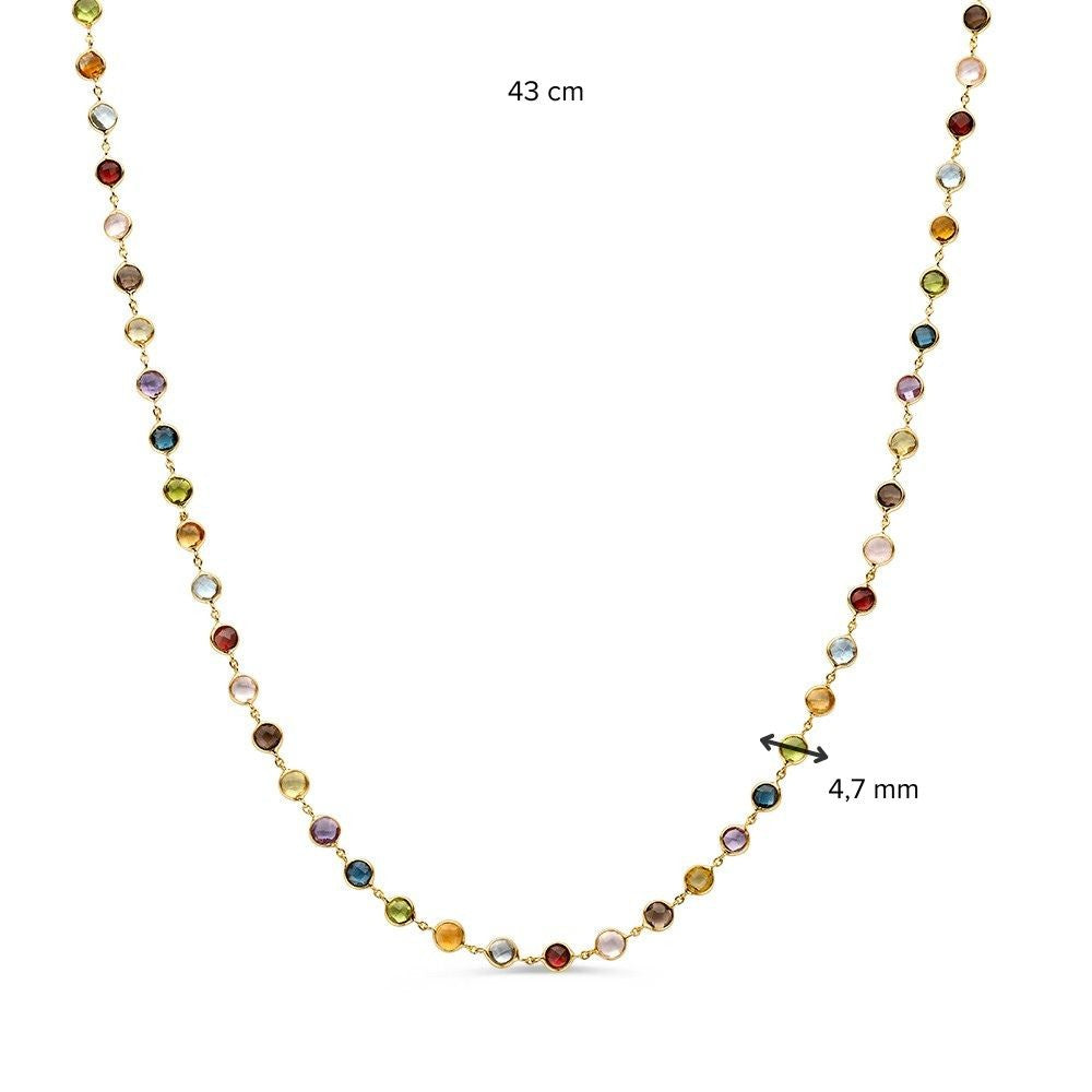 Halskette Gelbgold Edelstein