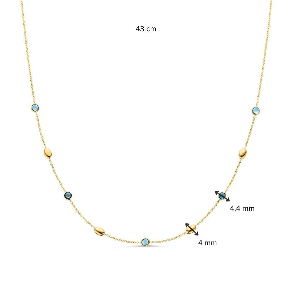 Halskette Gelbgold Edelstein