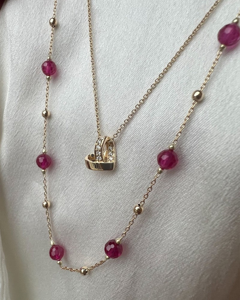Collier Gelbgold Zirkonia