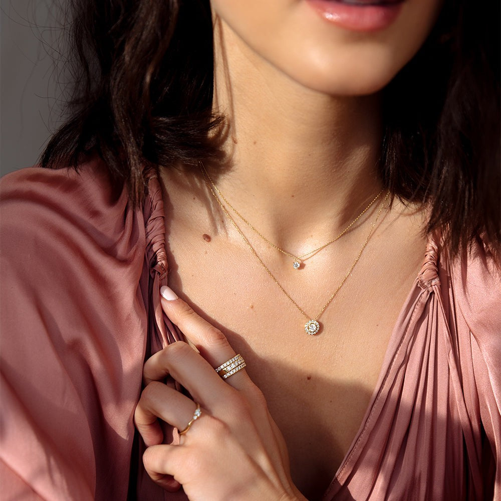 Halskette Olivia 0,20 kt. Weißgold