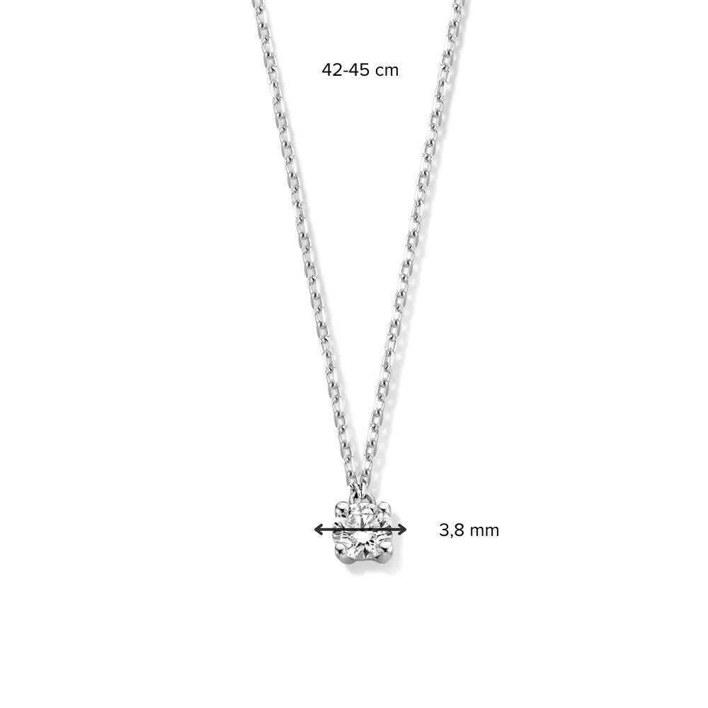 Halskette Olivia 0,20 kt. Weißgold
