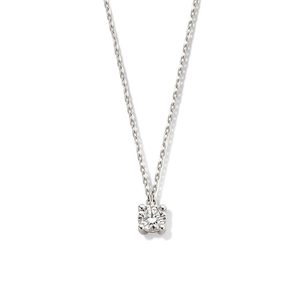 Collier aus Weißgold mit einem 0,30 Karat Diamantenanhänger
