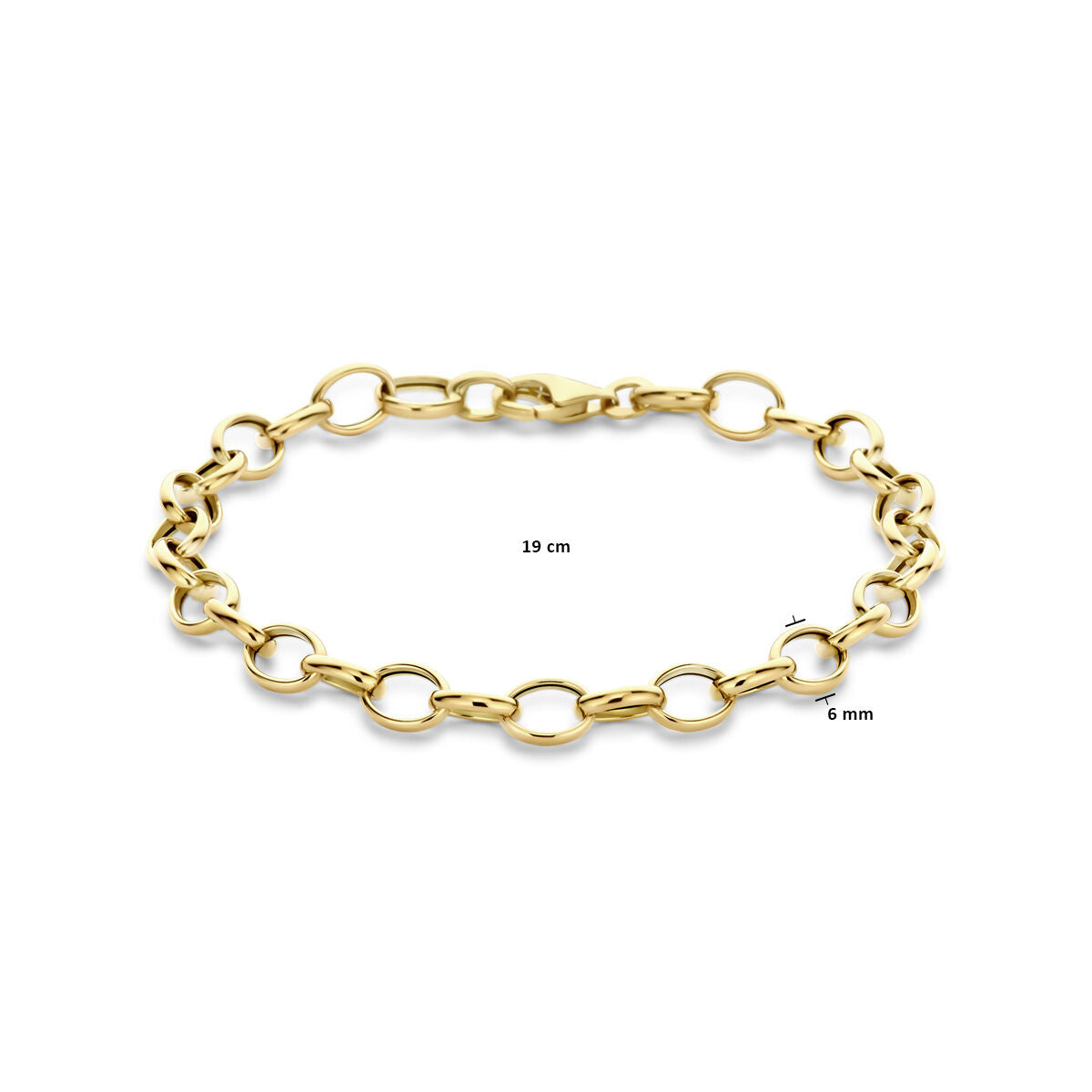 Armband Fantasie-Glieder 6,0 mm 19 cm 14K Gelbgold