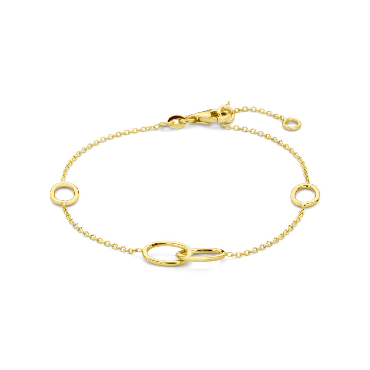 Goldenes Damenarmband mit ovalen Elementen aus 14K Gold