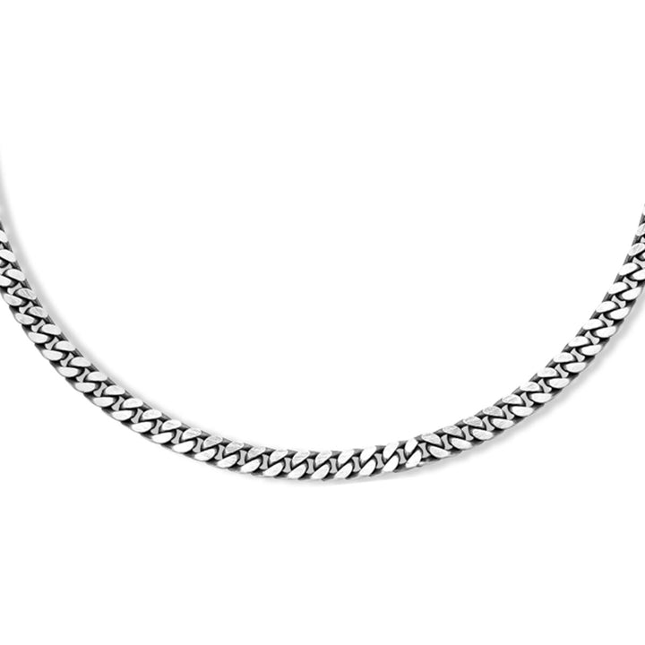 Silberkette Herren - Halskette Oxi-Gourmette 6-seitig geschliffen 4,6 mm