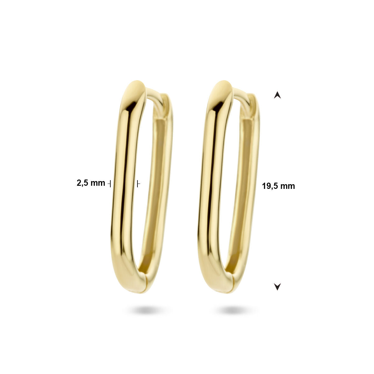 Tropfenohrringe Büroklammer 14K Gelbgold