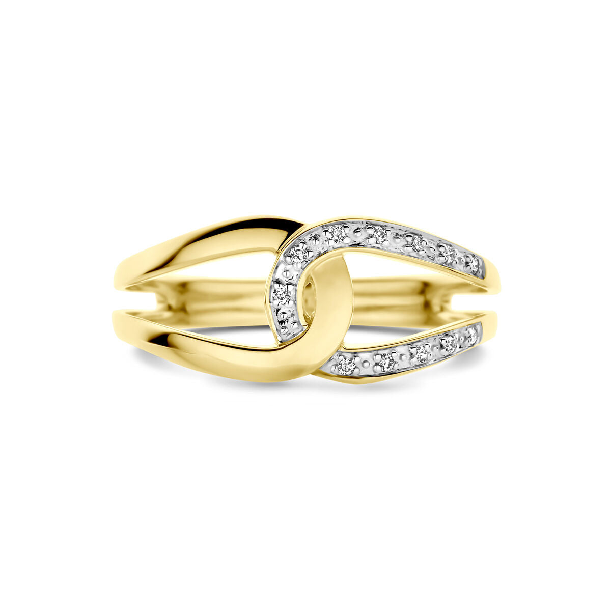 Ring Diamant 0,03 ct h SI 14K Gelbgold