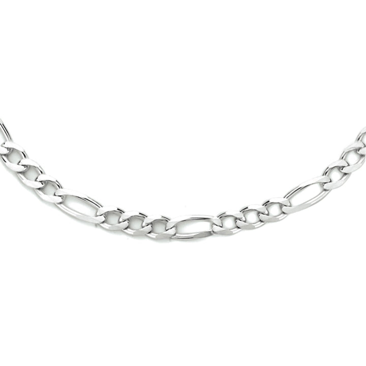 Halskette Figaro 4,0 mm 50 cm Silber rhodiniert