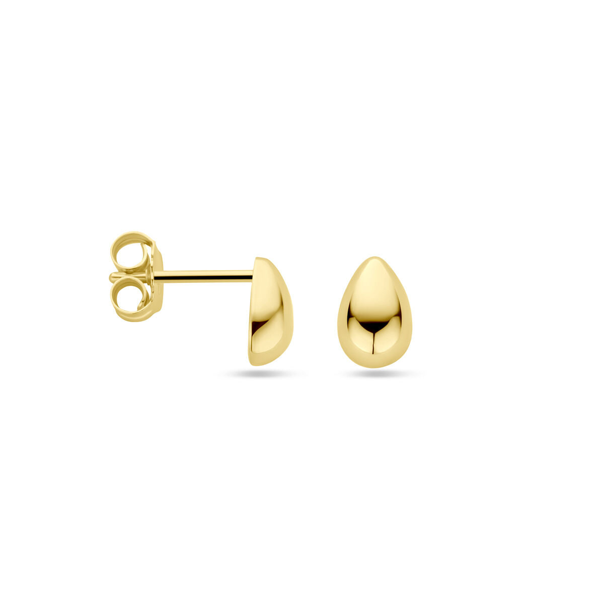 Ohrstecker Tropfen 7,5 mm 14K Gelbgold