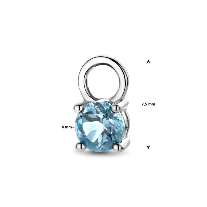 Ohrring-Anhänger Blautopas pro Stück 14K Gelbgold