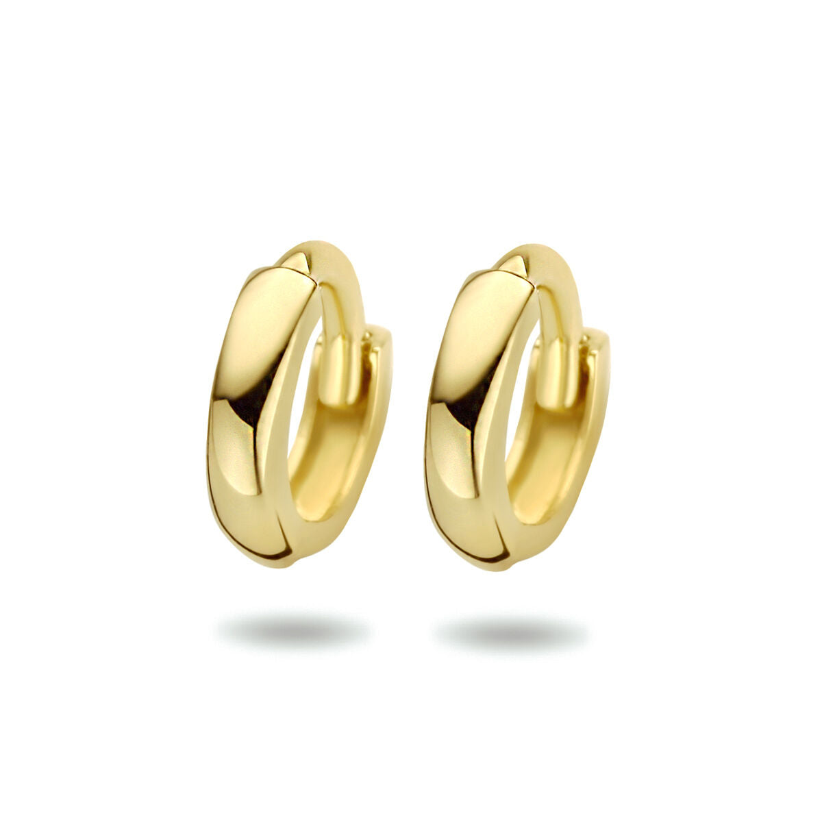 Klapp-Ohrringe aus 14K Gelbgold mit einer Größe von 1,6 x 7,0 mm