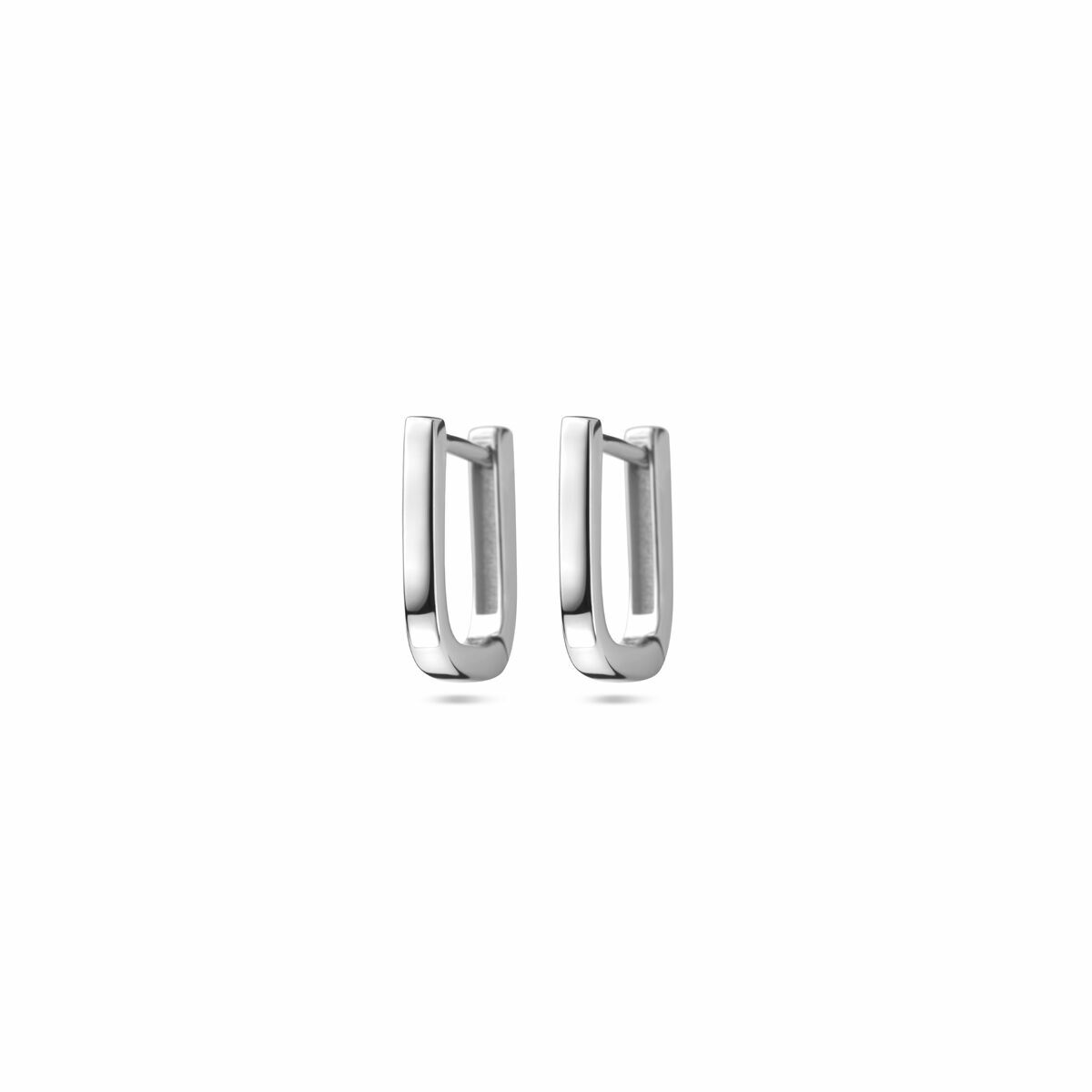 Klapp-Ohrringe aus rhodiniertem Silber mit einer Breite von 12 mm