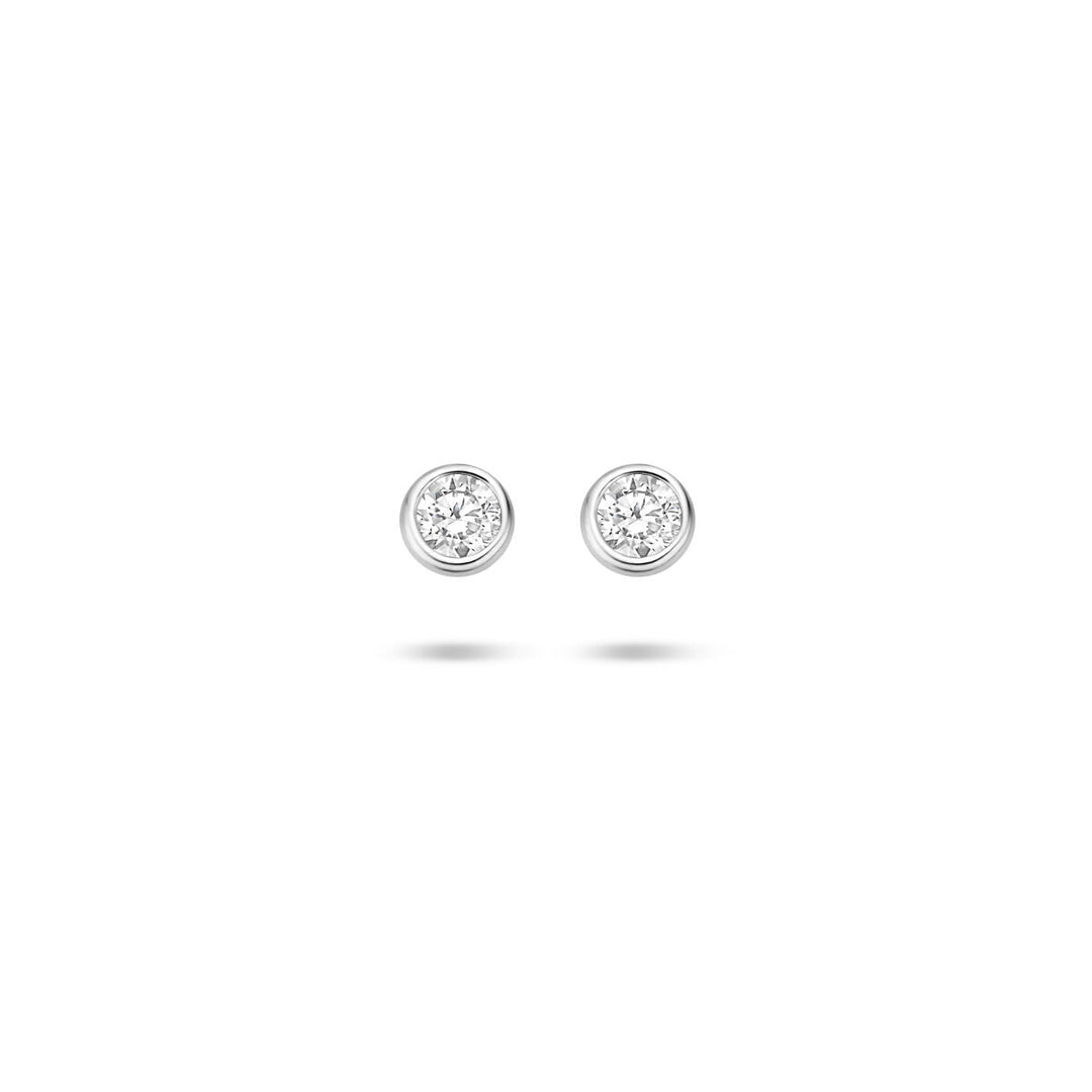 Ohrstecker Zirkonia Silber rhodiniert