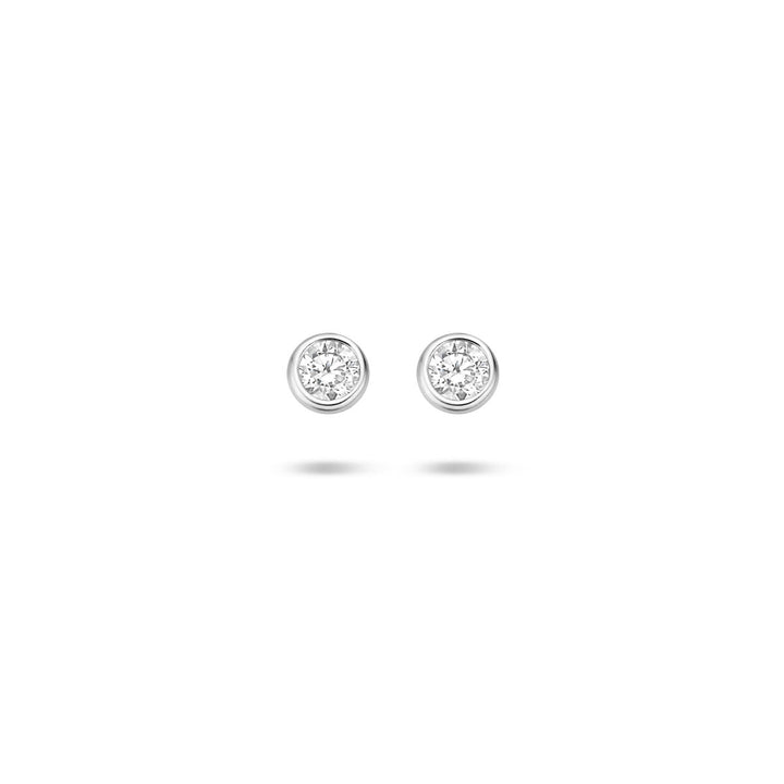 Ohrstecker Zirkonia Silber rhodiniert
