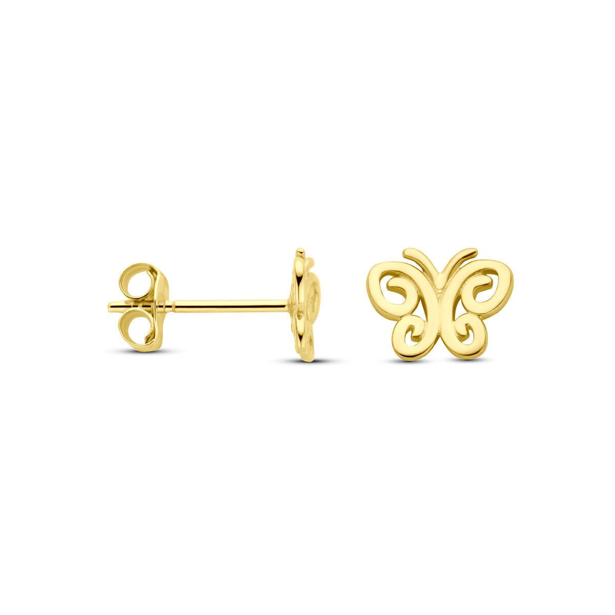 Ohrstecker Schmetterlinge 5,5 mm 14K Gelbgold