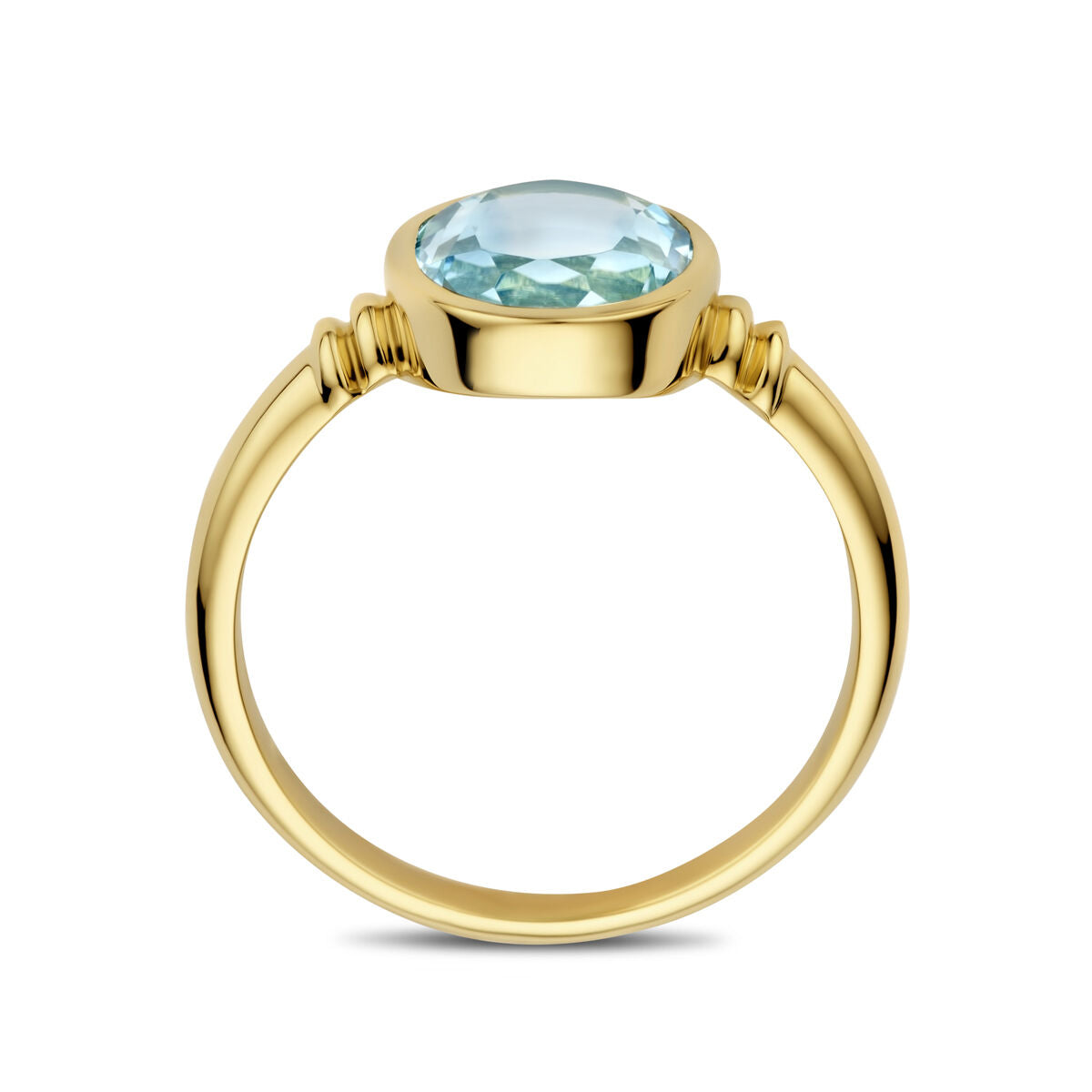 Ring himmelblauer Topas 14K Gelbgold