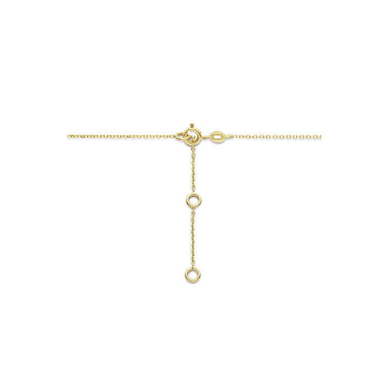 Halskette Rubin, Opal und Runden 41 - 43 - 45 cm 14K Gelbgold