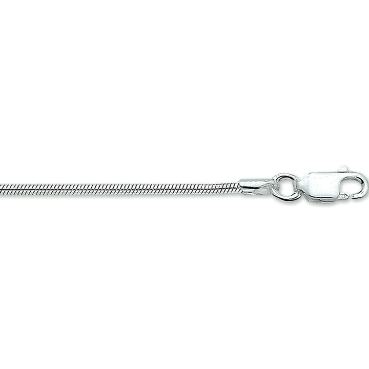 Armband aus rhodiniertem Silber mit einer Dicke von 1,6 mm und einer Länge von 18 cm