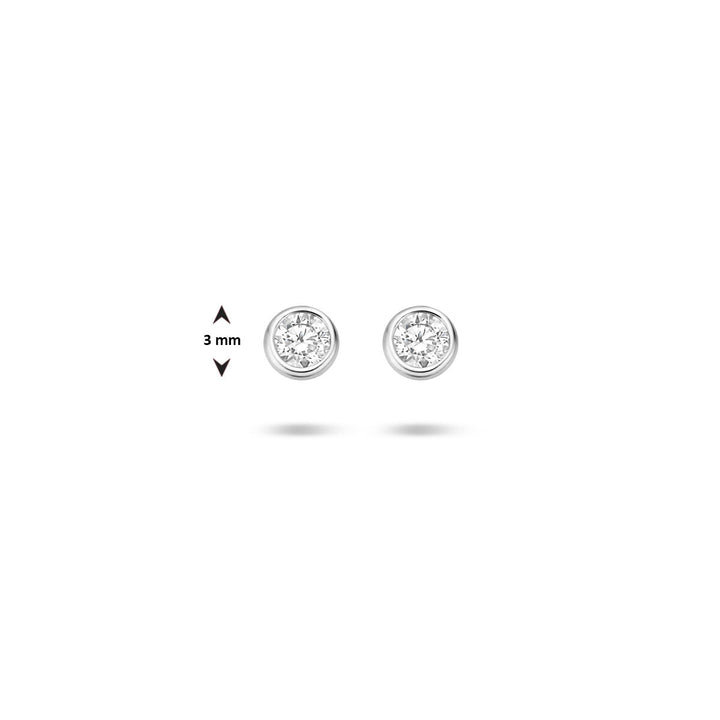 Ohrstecker Zirkonia Silber rhodiniert