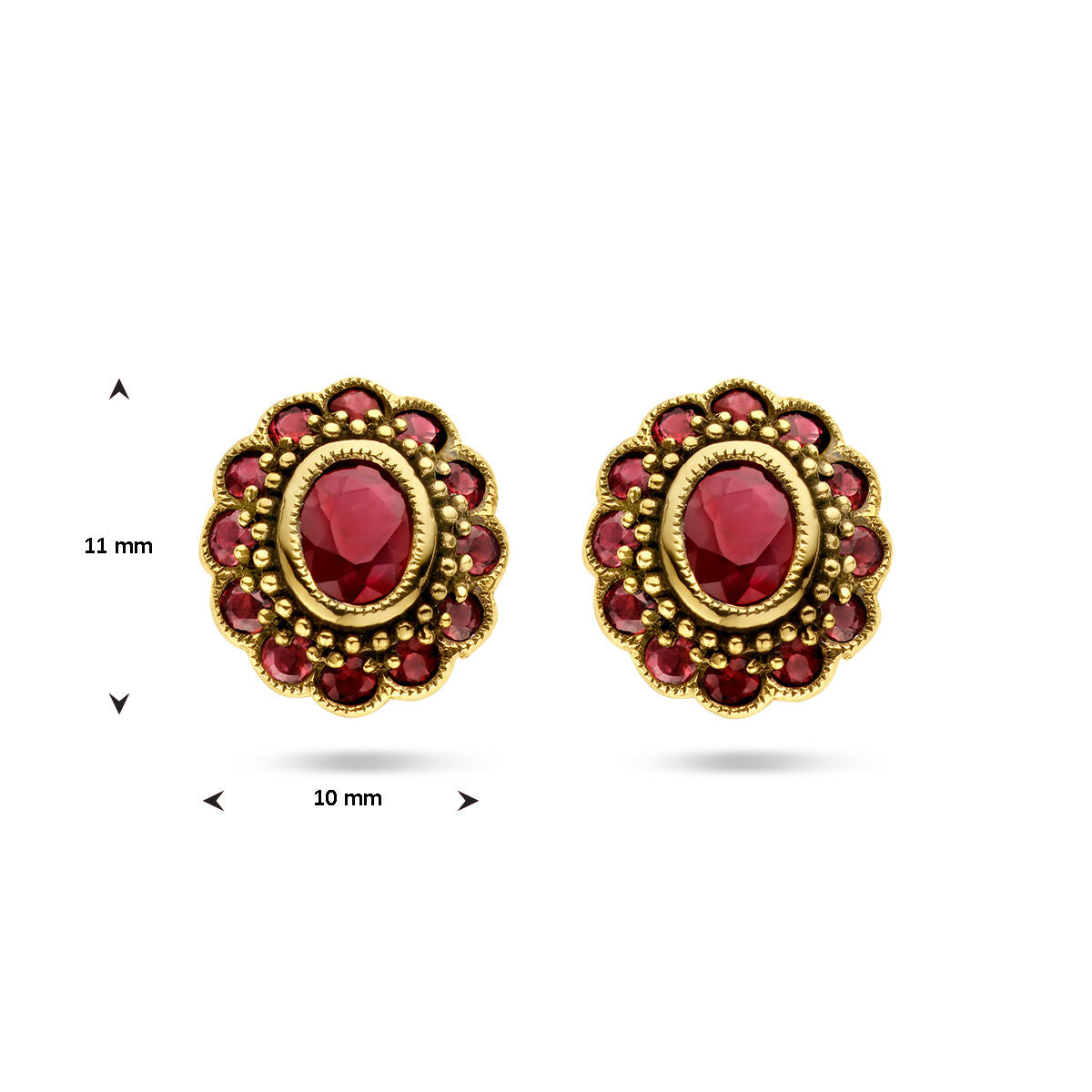 Ohrstecker Rubin 14K Gelbgold