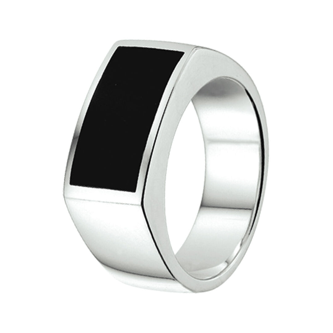 Ring Onyx Silber weiß