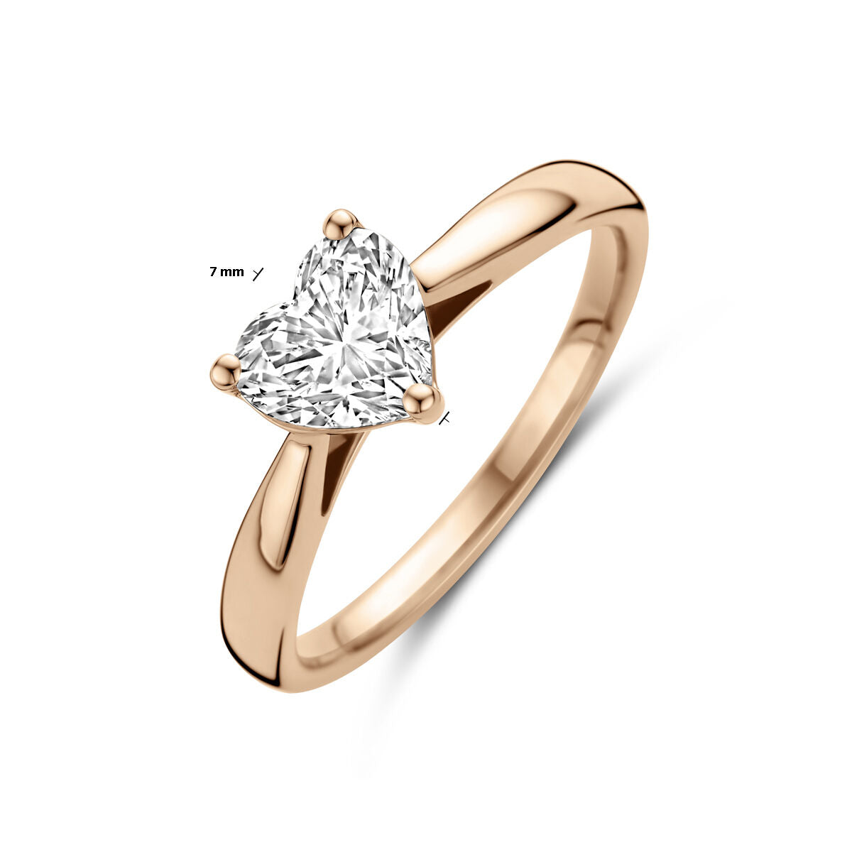 Ring Laborgezüchteter Diamant 1.0ct H SI 14K Roségold