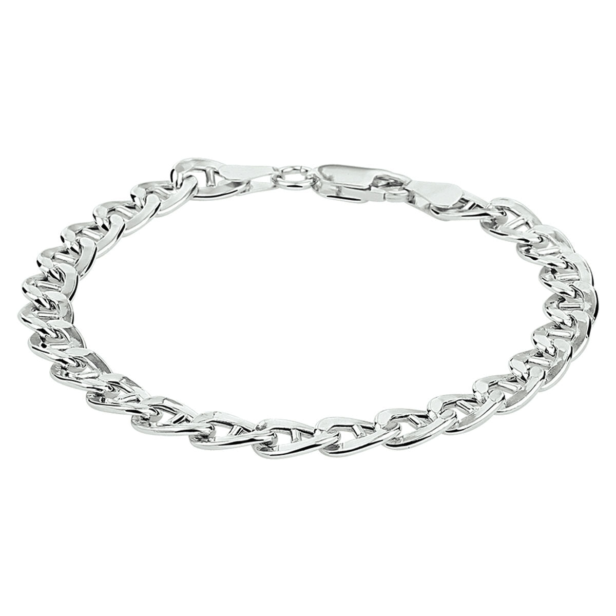 Armband Anker 6,5 mm 19 cm Silber rhodiniert