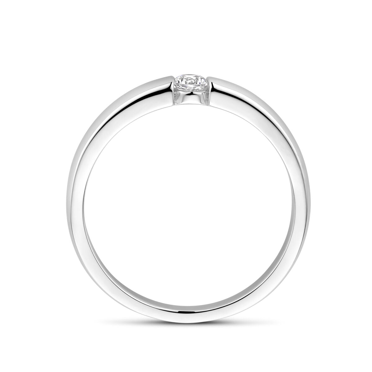 Ring Zirkonia Silber rhodiniert