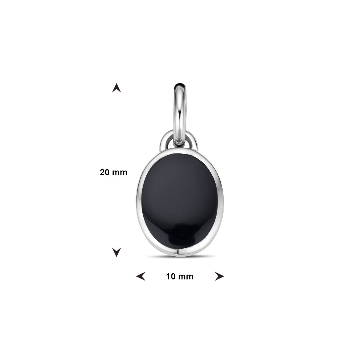 Anhänger Onyx Silber rhodiniert