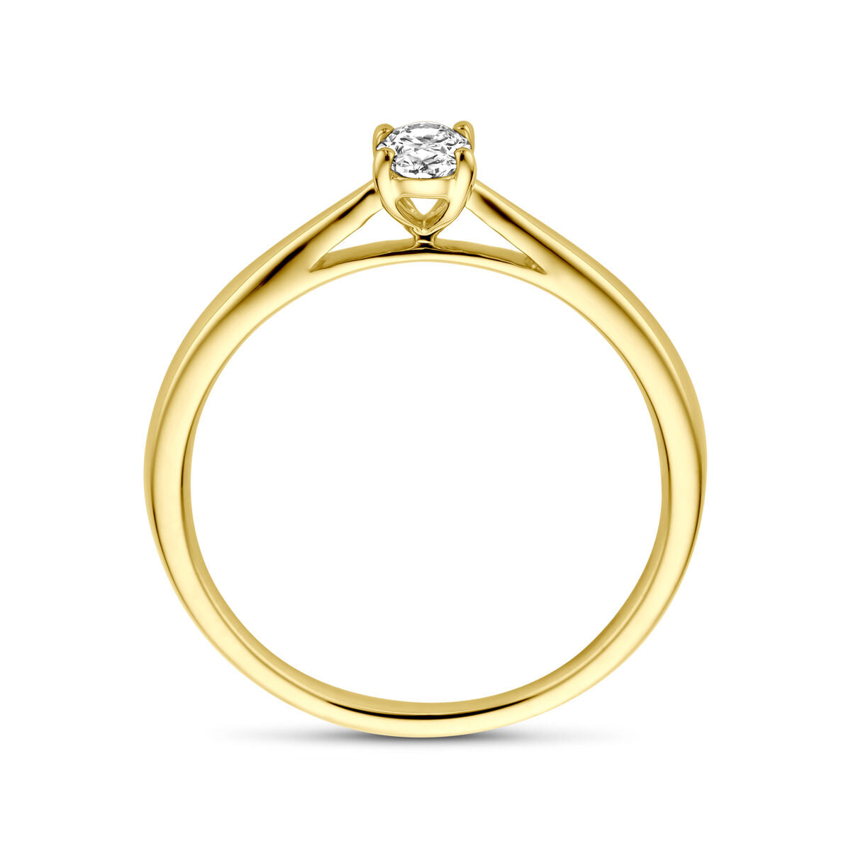 Ring Labor gezüchteter Diamant 0.25ct H SI 14K Gelbgold