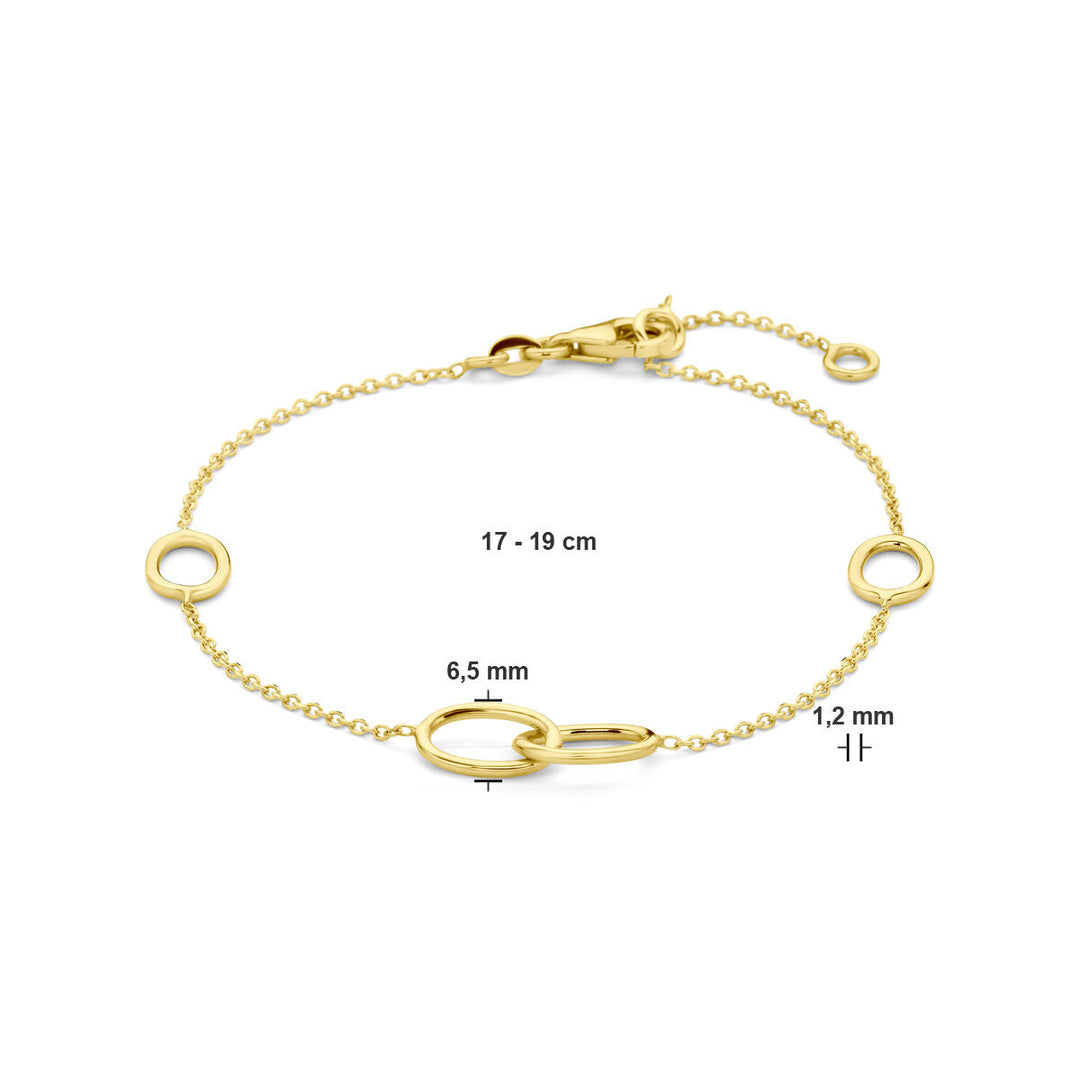 Goldarmband Damen Ovale 14K