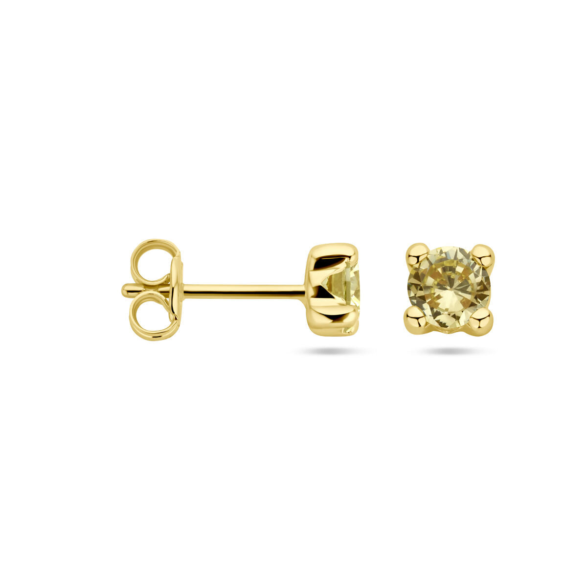 Ohrstecker Synth. Peridot 14K Gelbgold
