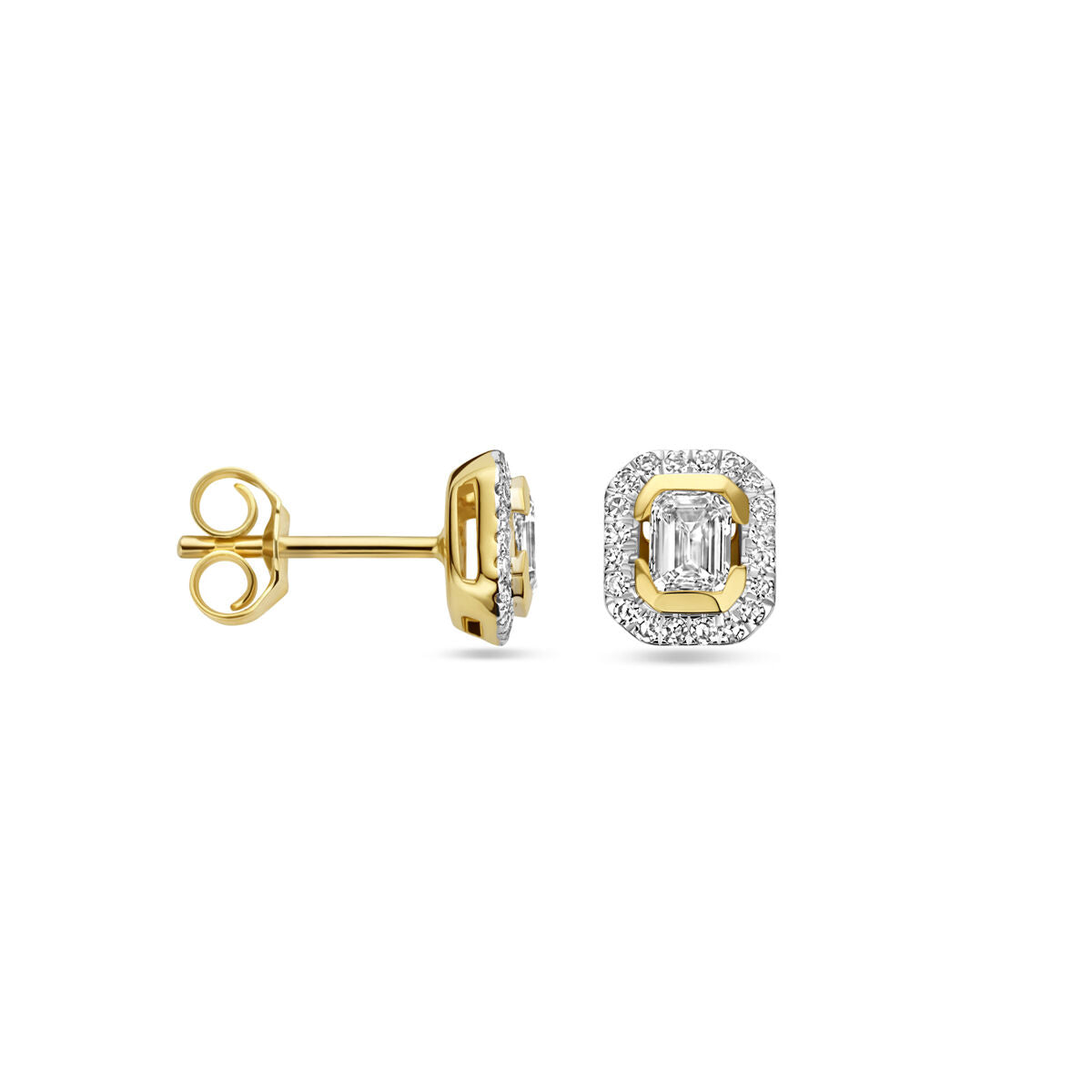 Ohrstecker Diamant 0,51ct (2x 0,255ct) H SI 7 mm 14K Gelbgold