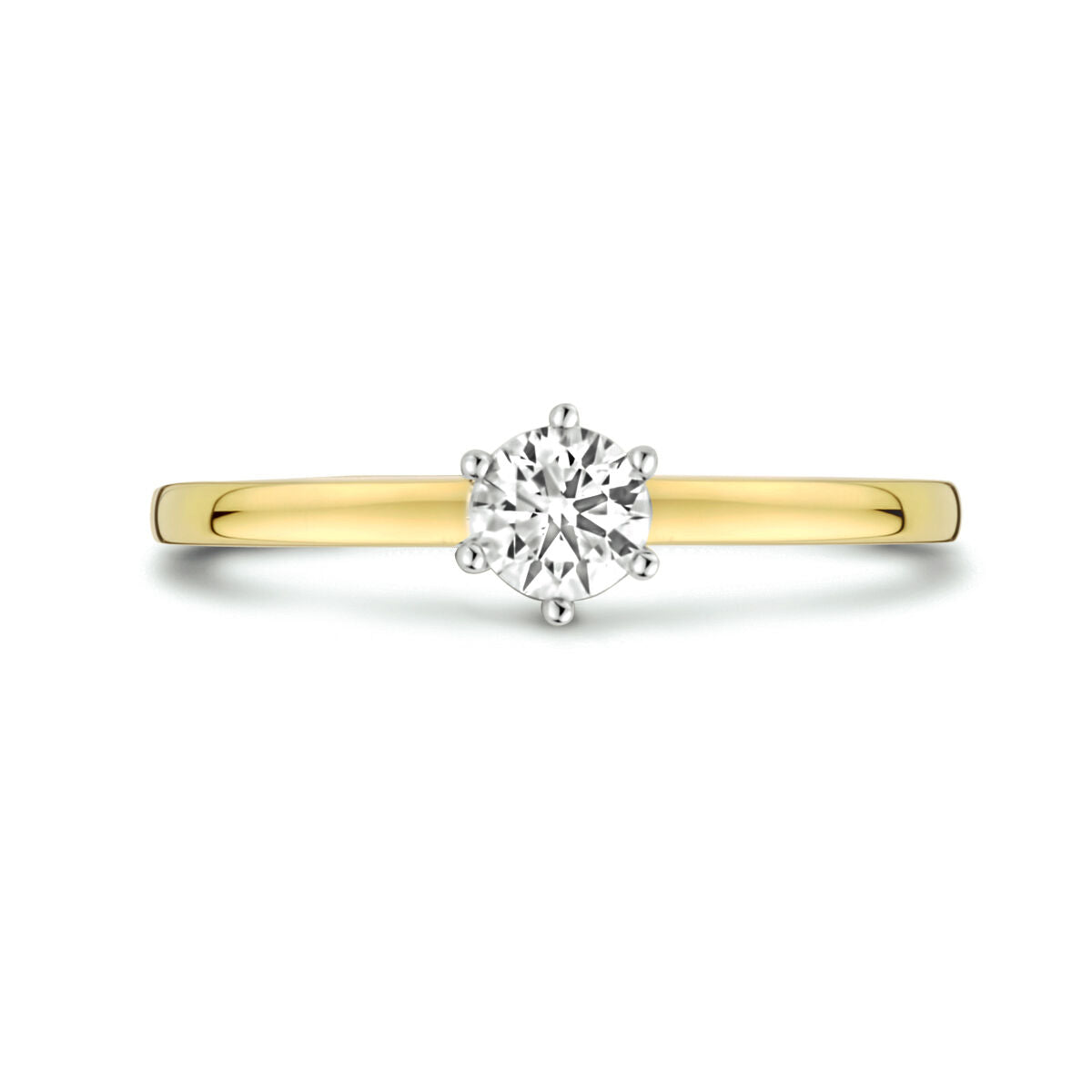 Ring Diamant 0,25 ct h si 14K Bicolor-Gold gelb/weiß