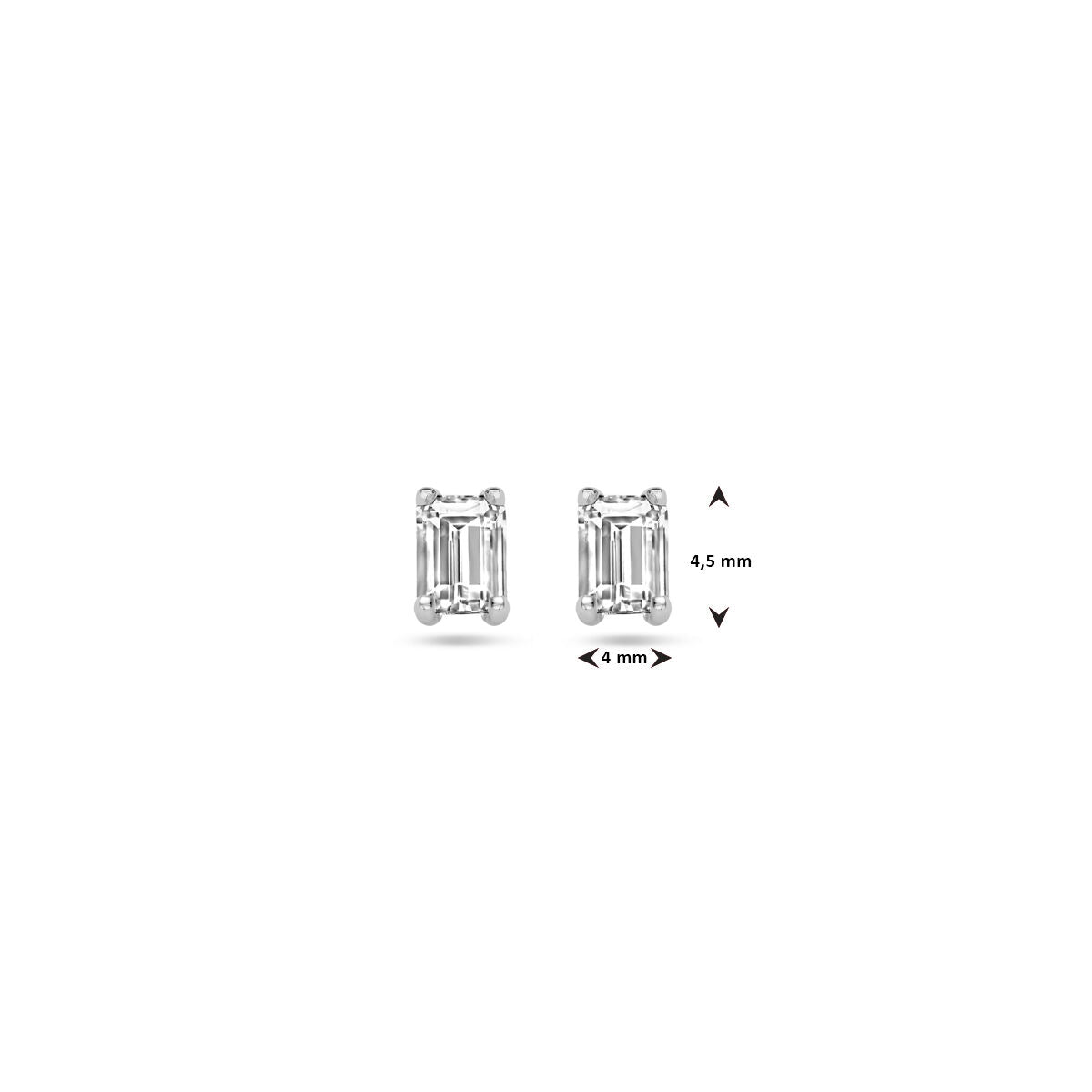 Ohrstecker Zirkonia Silber rhodiniert