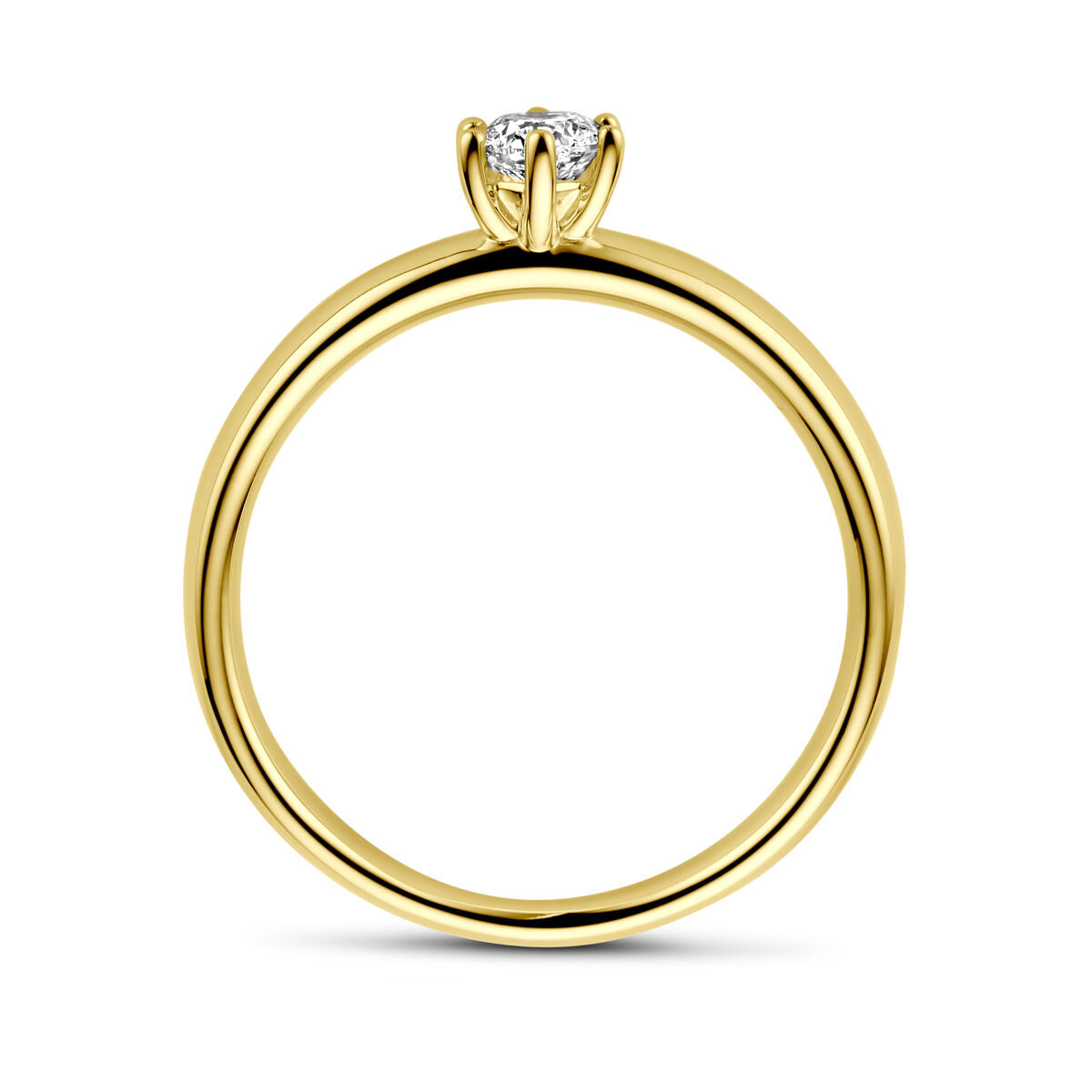 Verlobungsring Diamant 0,25 ct H SI 14K Gelbgold
