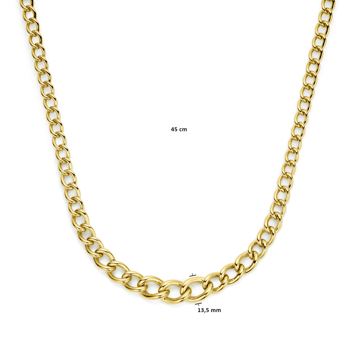 Halskette 14 mm 45 cm 14K Gelbgold