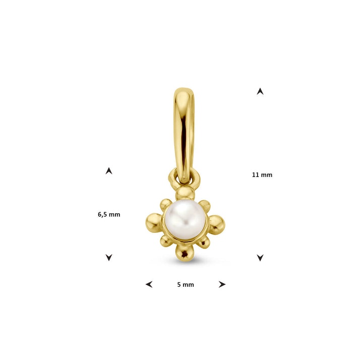Anhänger Blumenperle 14K Gelbgold