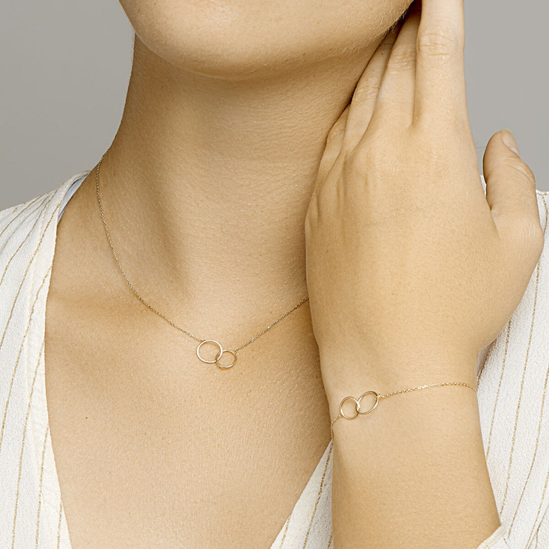 Goldarmband Damen rund 14K