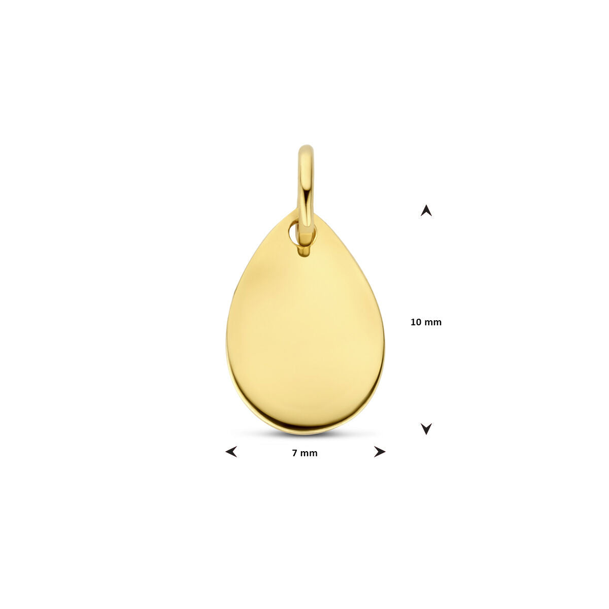 Gravuranhänger 10 mm 14K Gelbgold